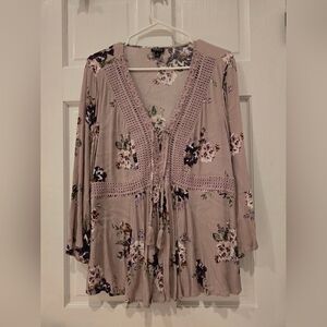 Torrid Boho Top with Crochet Details